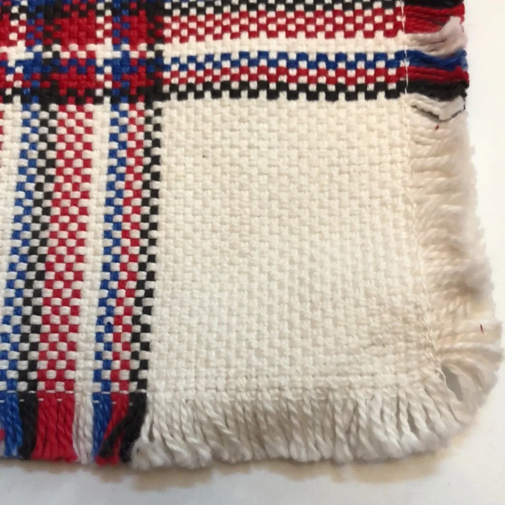 Norwegian woven napkins cloth vintage woven napkins Vintage Woven USA JULY 4th